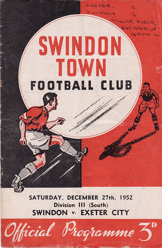 <b>Saturday, December 27, 1952</b><br />vs. Exeter City (Home)